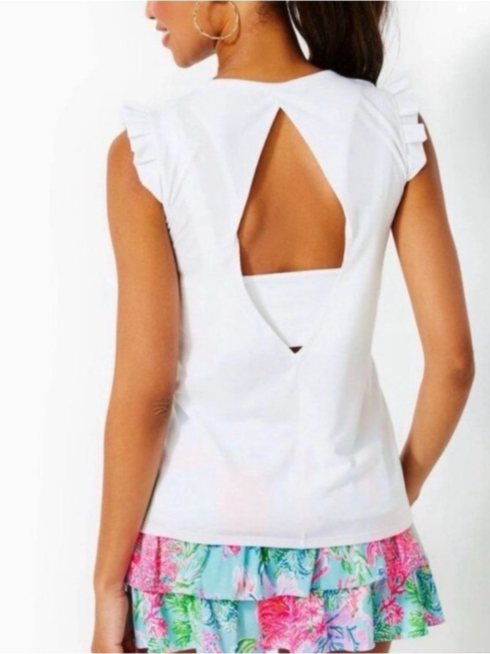 Lilly Pulitzer White Luxletic Braxton Tank - Picture 6 of 6